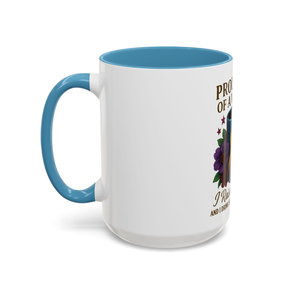 Proud Mom of a Veteran Coffee Mug — "I Raised a Warrior" Accent Mug (11/15oz)