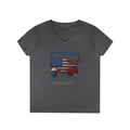 Veteran Built Dark Roast Energy Ladies' V-Neck T-Shirt