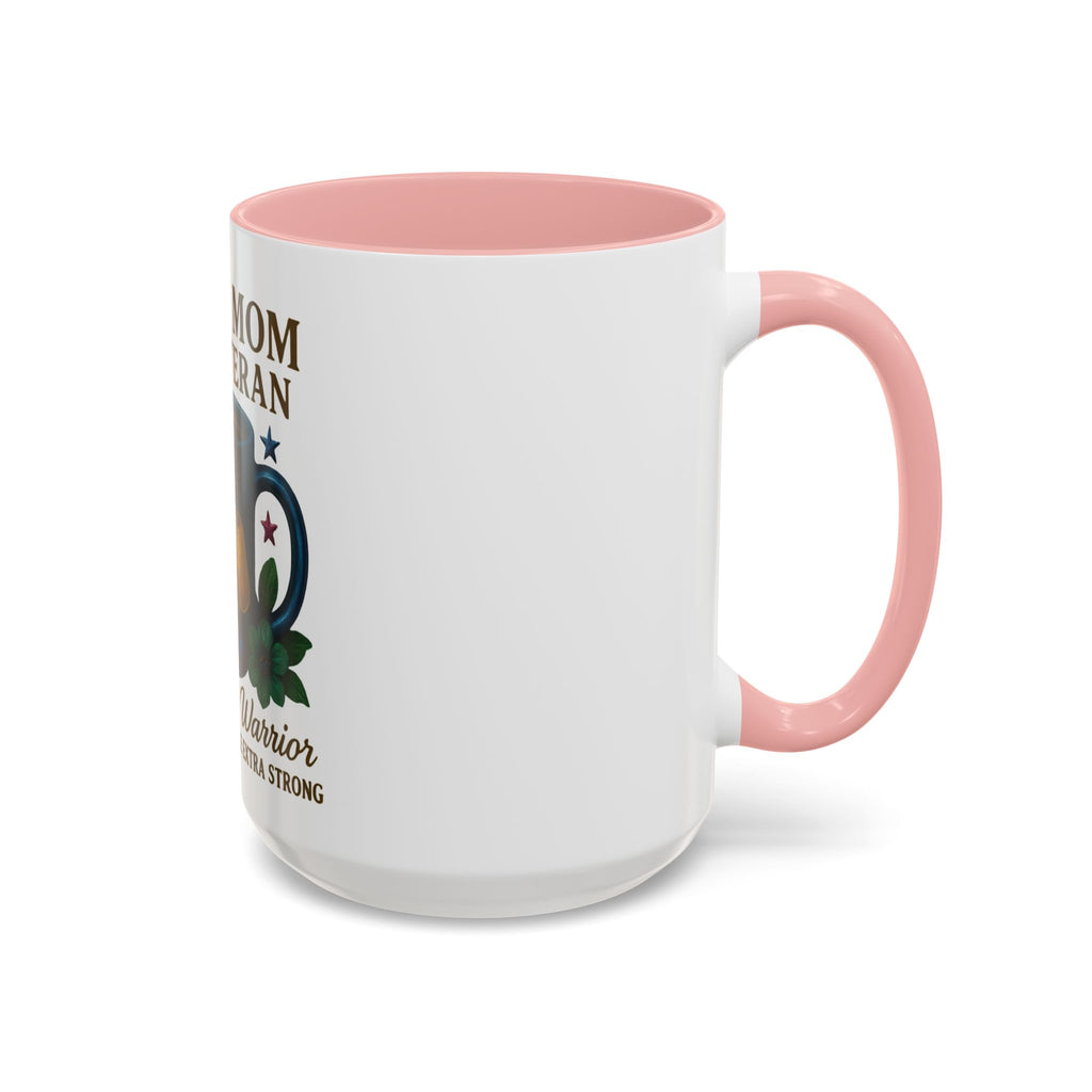 Proud Mom of a Veteran Coffee Mug — "I Raised a Warrior" Accent Mug (11/15oz)