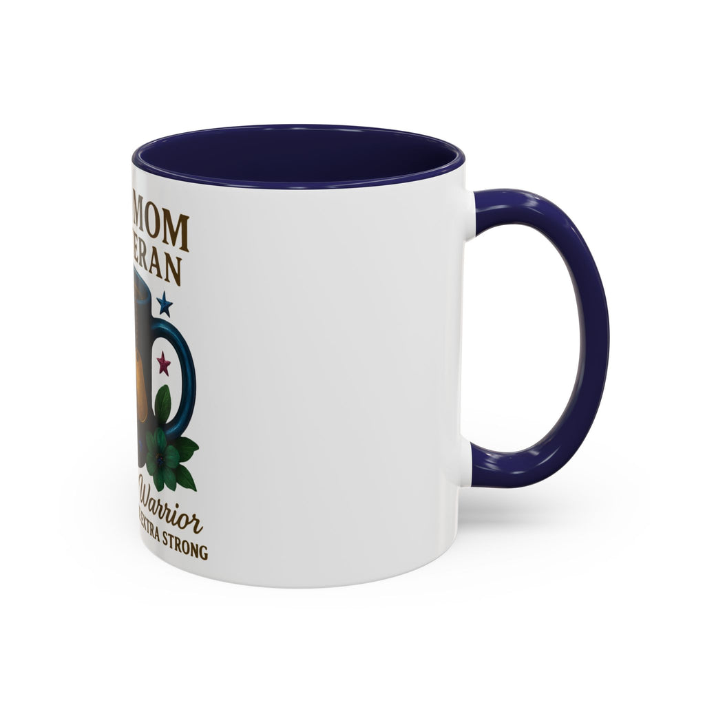 Proud Mom of a Veteran Coffee Mug — "I Raised a Warrior" Accent Mug (11/15oz)