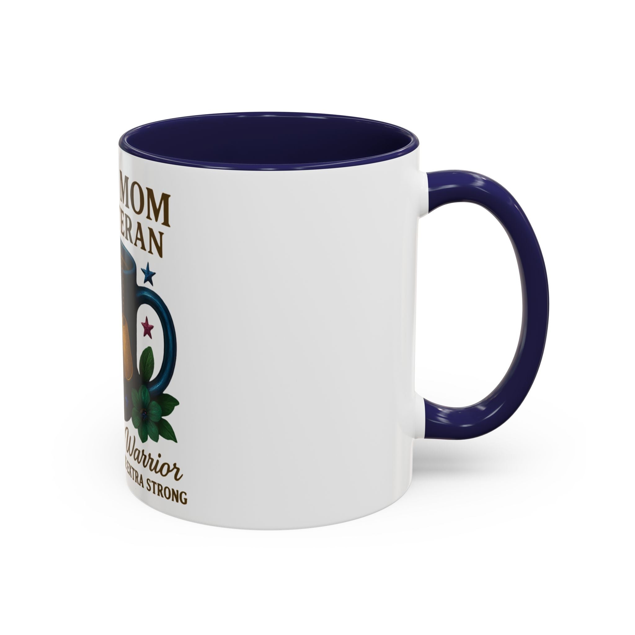 Proud Mom of a Veteran Coffee Mug — "I Raised a Warrior" Accent Mug (11/15oz)