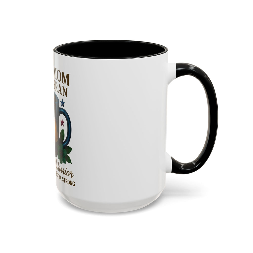 Proud Mom of a Veteran Coffee Mug — "I Raised a Warrior" Accent Mug (11/15oz)