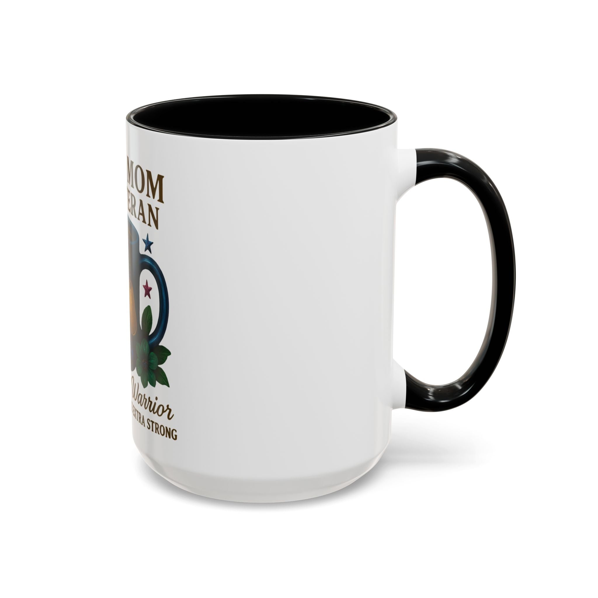 Proud Mom of a Veteran Coffee Mug — "I Raised a Warrior" Accent Mug (11/15oz)