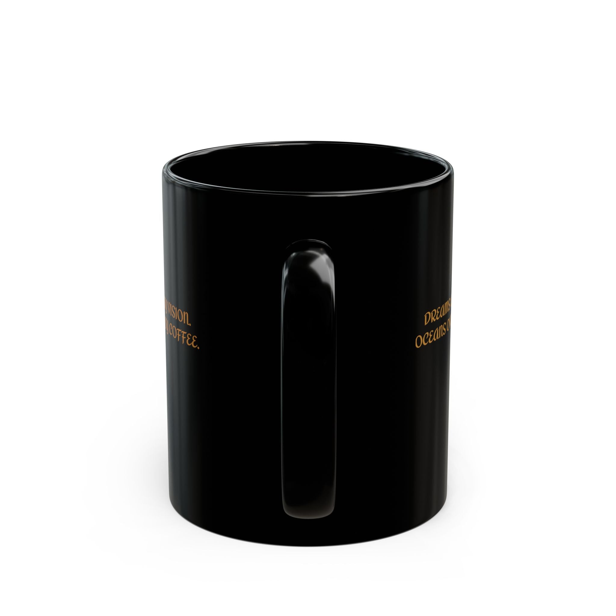 Fueled by Vision Coffee Mug — "Human Progress Caffeine" Inspirational Black Coffee Cup