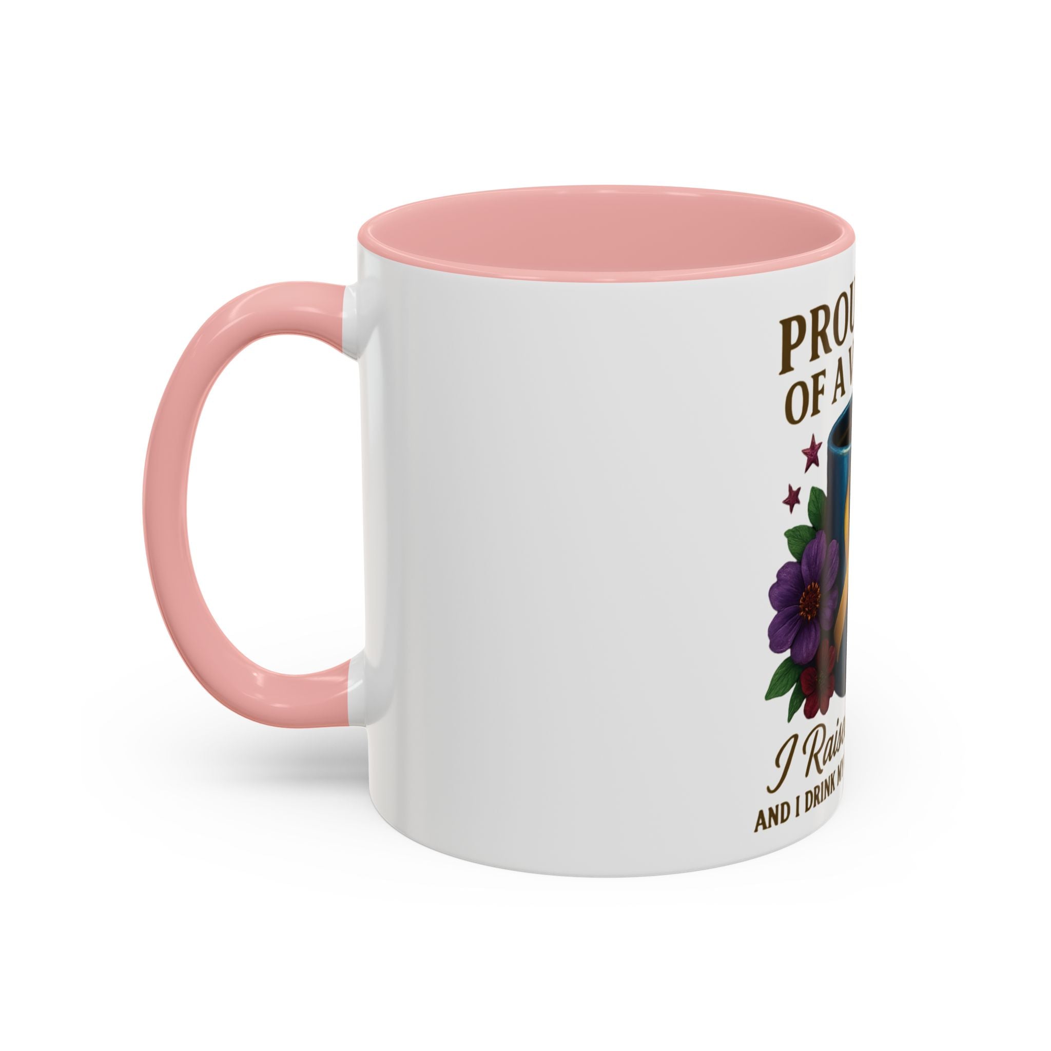 Proud Mom of a Veteran Coffee Mug — "I Raised a Warrior" Accent Mug (11/15oz)