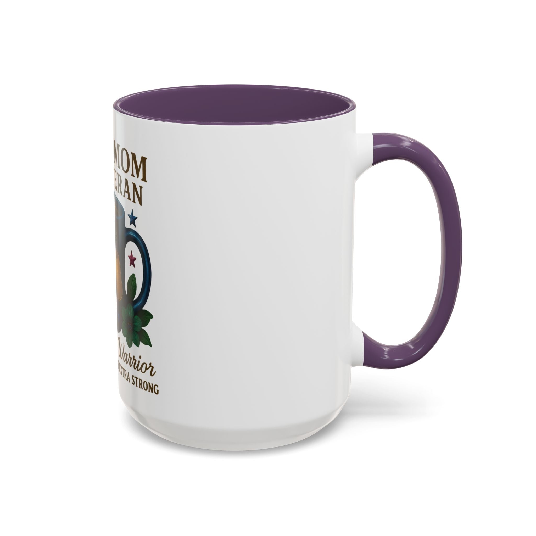 Proud Mom of a Veteran Coffee Mug — "I Raised a Warrior" Accent Mug (11/15oz)