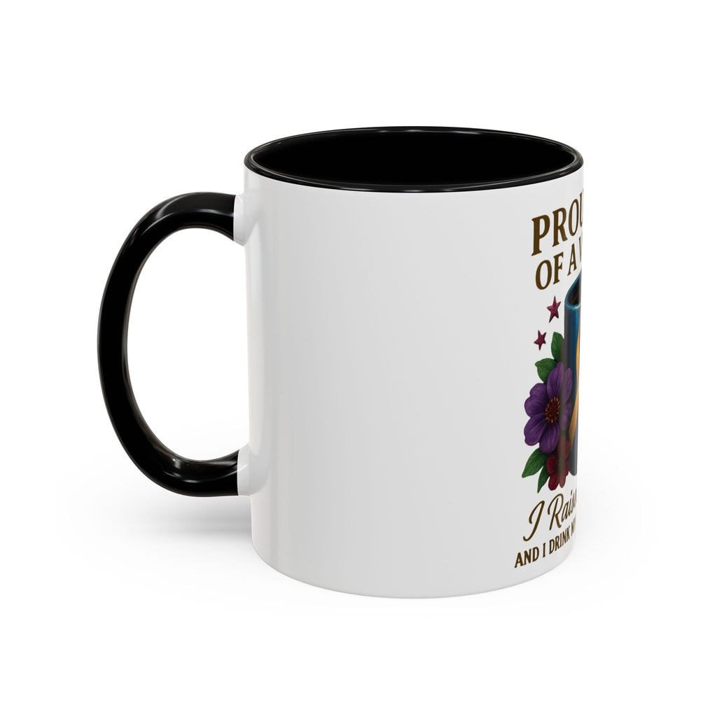 Proud Mom of a Veteran Coffee Mug — "I Raised a Warrior" Accent Mug (11/15oz)