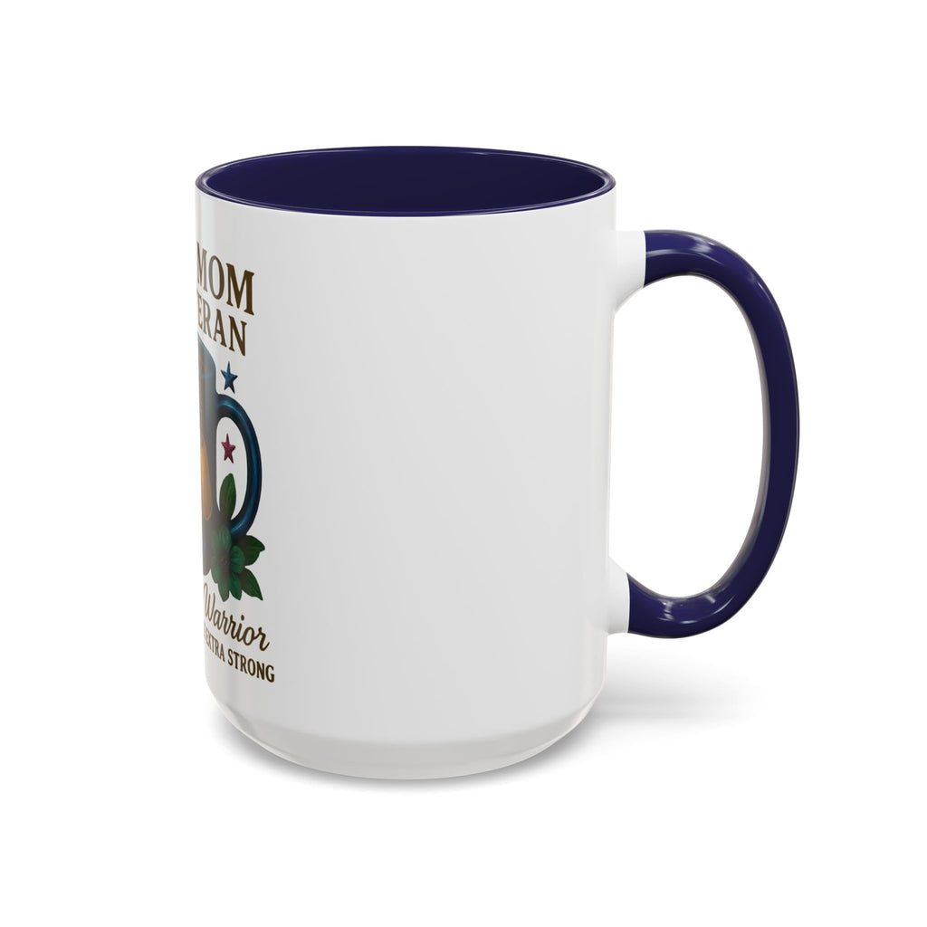 Proud Mom of a Veteran Coffee Mug — "I Raised a Warrior" Accent Mug (11/15oz)