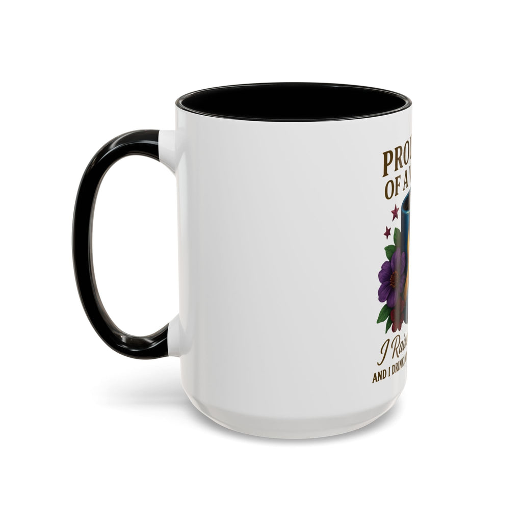 Proud Mom of a Veteran Coffee Mug — "I Raised a Warrior" Accent Mug (11/15oz)