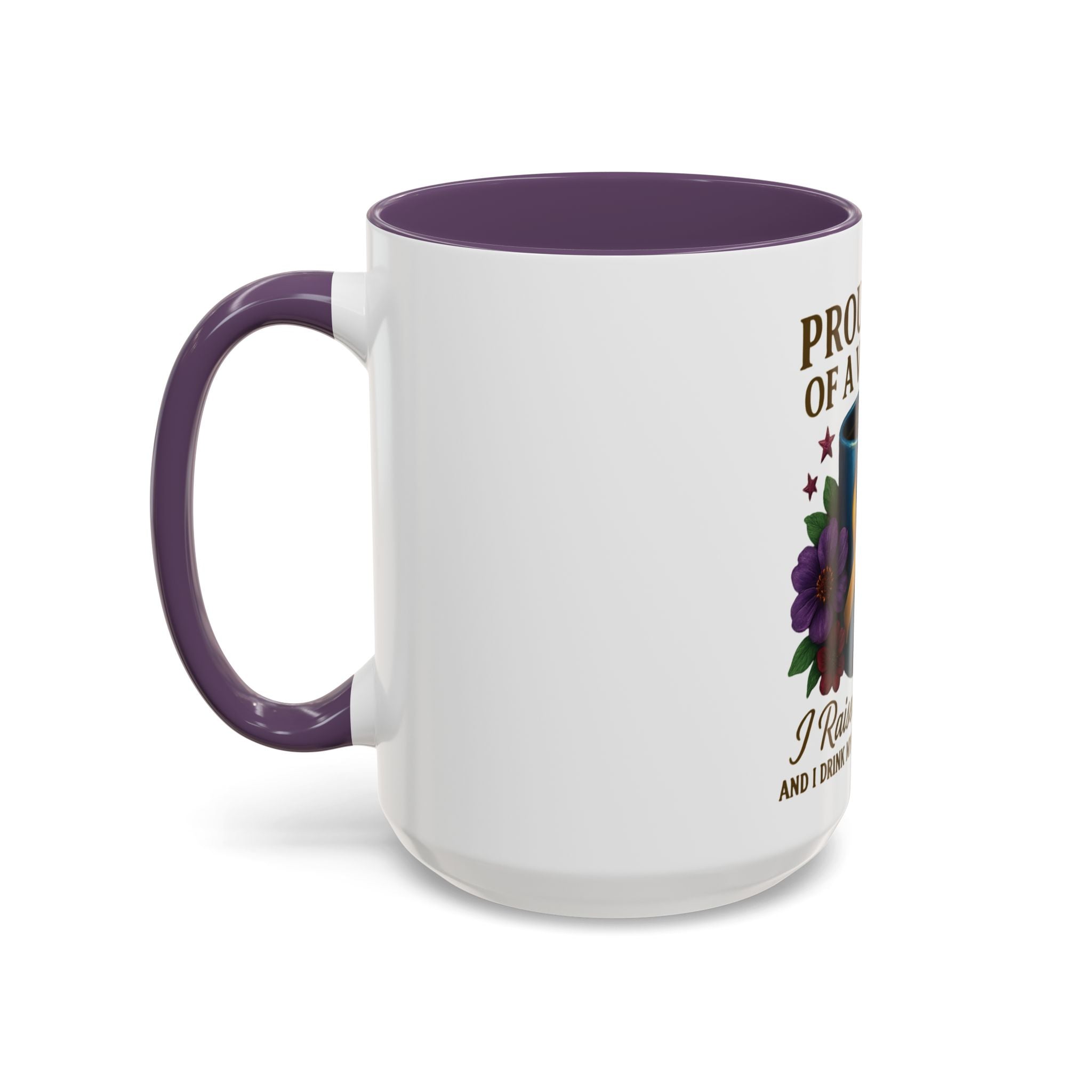 Proud Mom of a Veteran Coffee Mug — "I Raised a Warrior" Accent Mug (11/15oz)