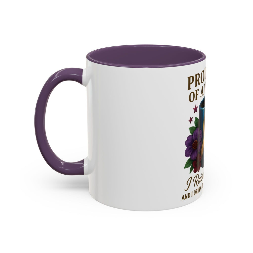 Proud Mom of a Veteran Coffee Mug — "I Raised a Warrior" Accent Mug (11/15oz)
