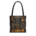 Caffeine Rules Tote Bag — "Human Progress Needs Caffeine" Vintage Coffee Design