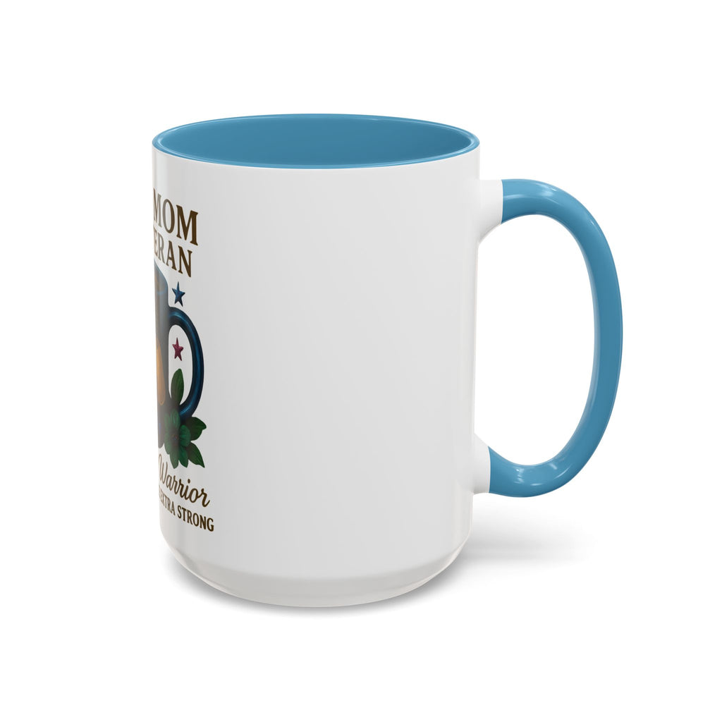 Proud Mom of a Veteran Coffee Mug — "I Raised a Warrior" Accent Mug (11/15oz)