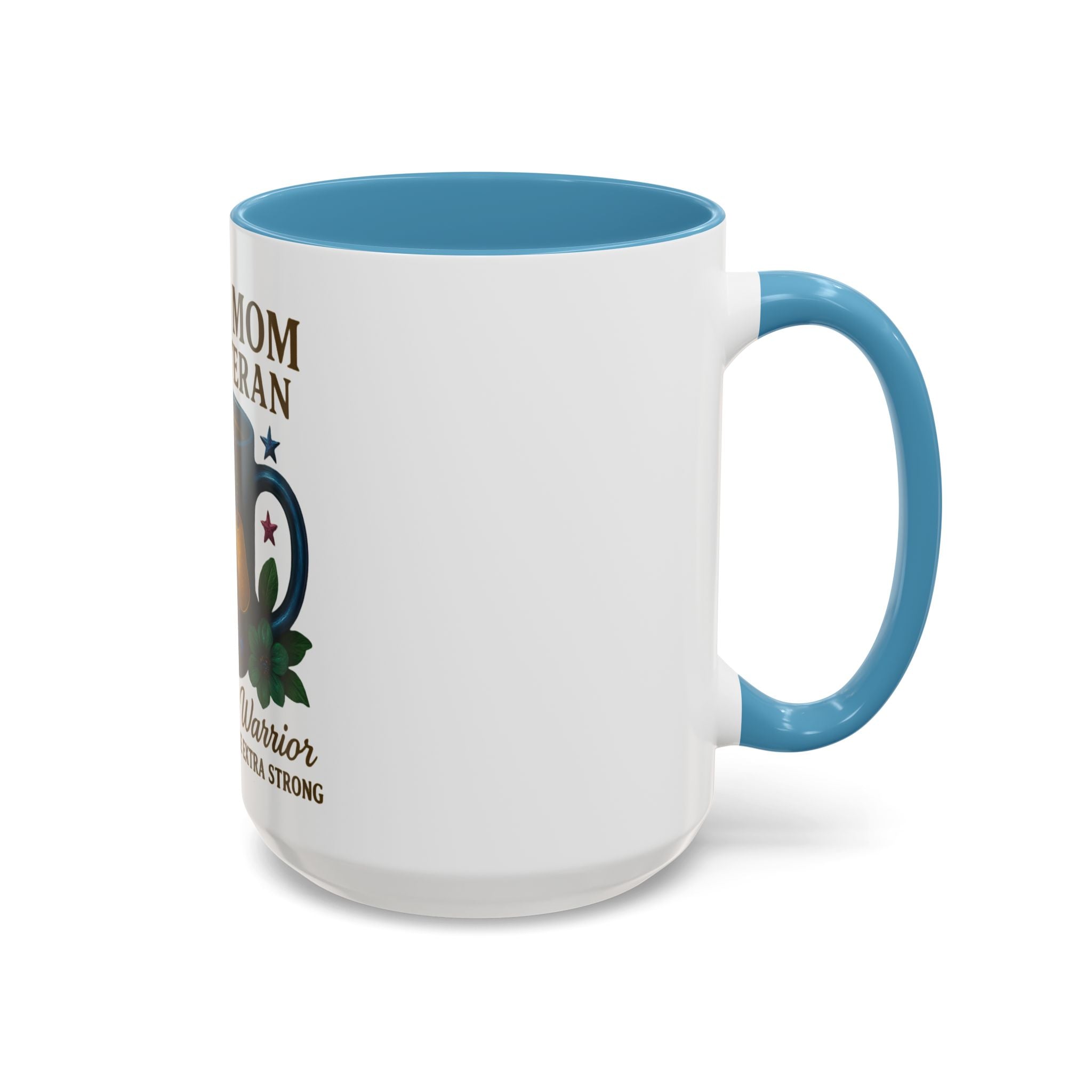 Proud Mom of a Veteran Coffee Mug — "I Raised a Warrior" Accent Mug (11/15oz)
