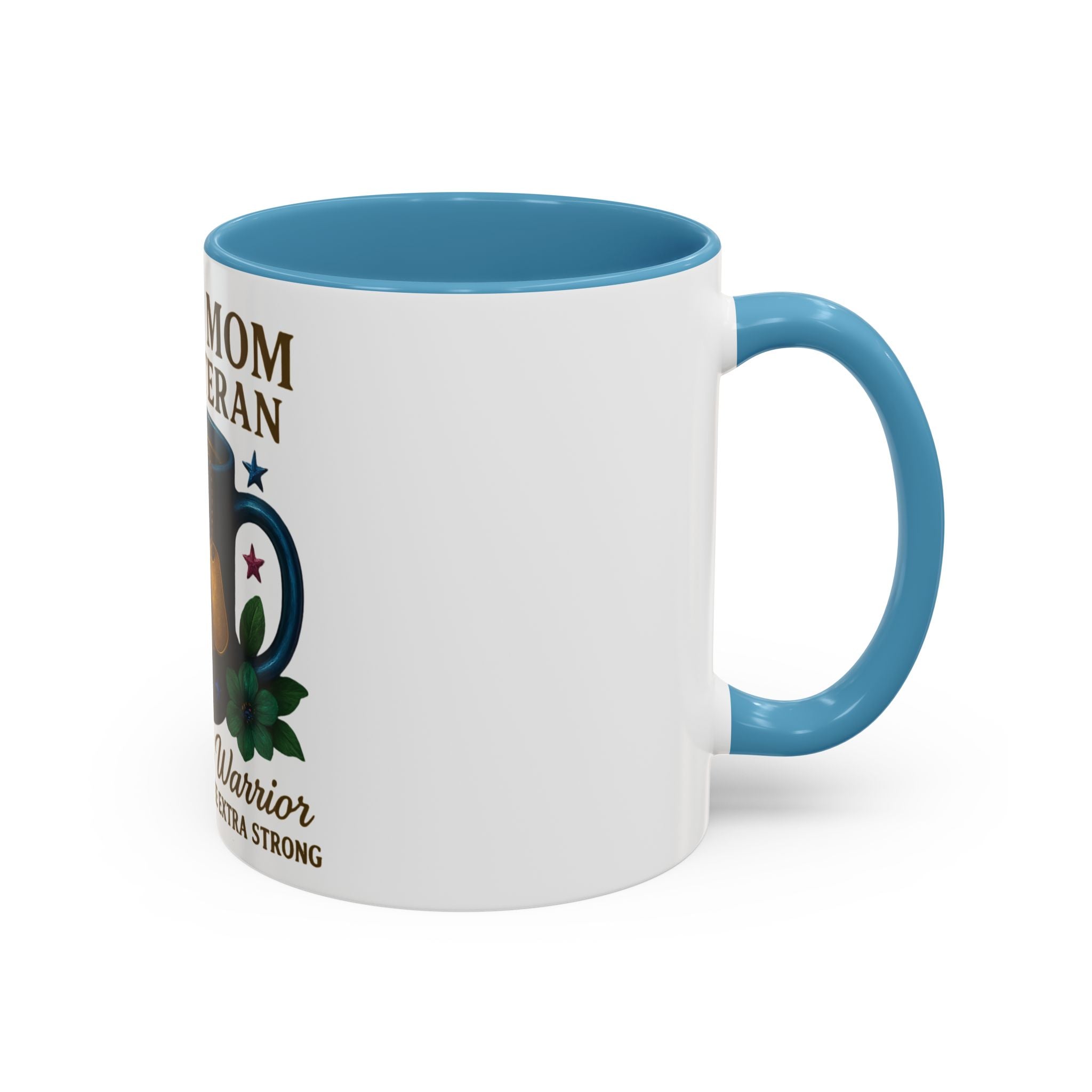Proud Mom of a Veteran Coffee Mug — "I Raised a Warrior" Accent Mug (11/15oz)