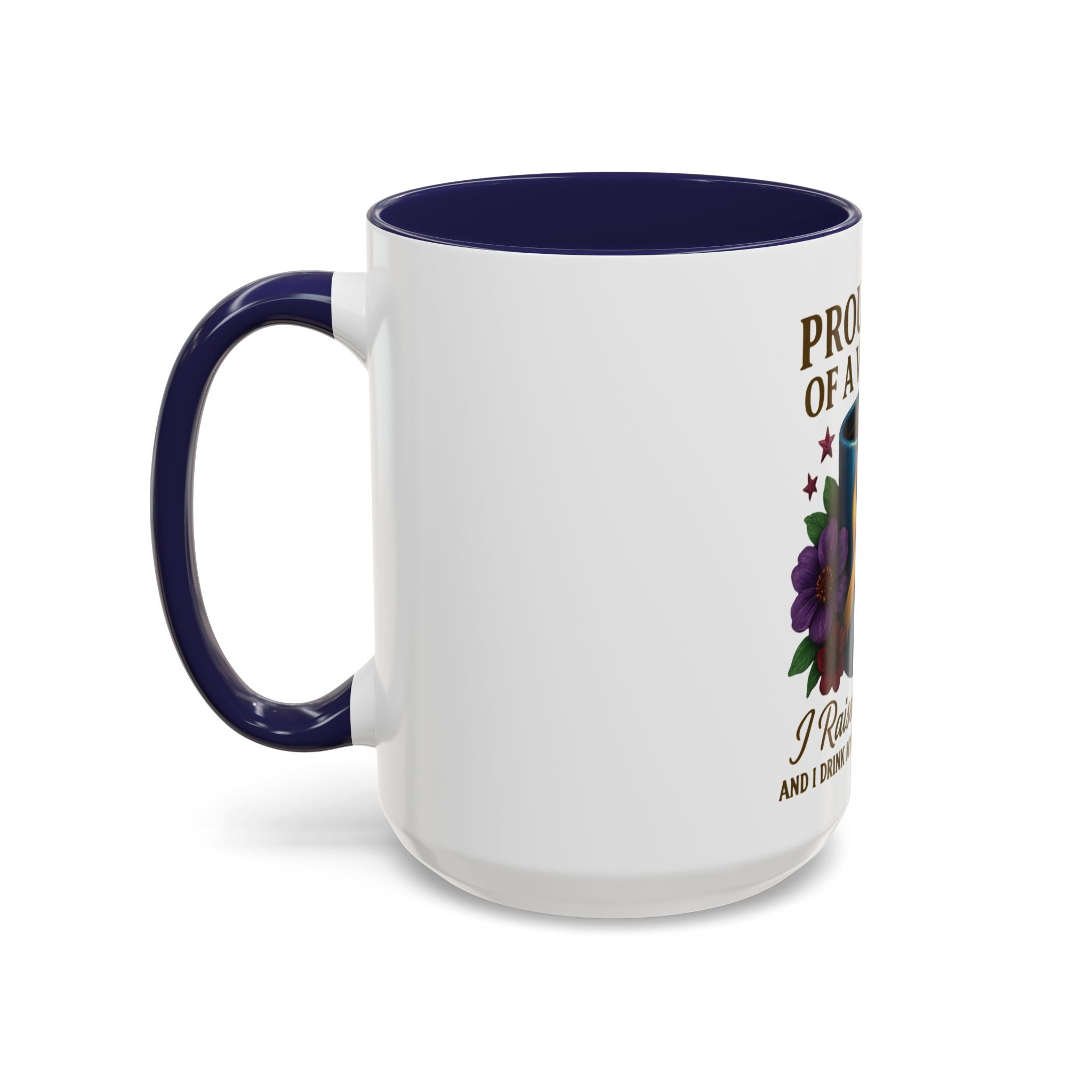 Proud Mom of a Veteran Coffee Mug — "I Raised a Warrior" Accent Mug (11/15oz)
