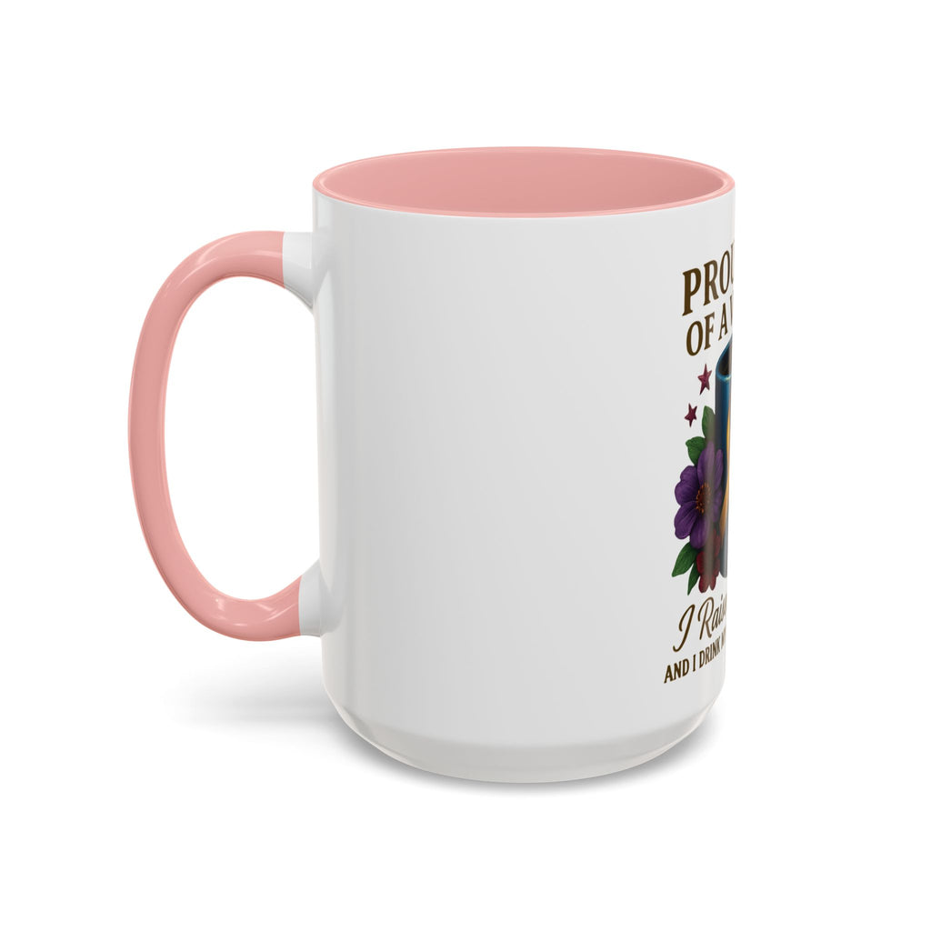 Proud Mom of a Veteran Coffee Mug — "I Raised a Warrior" Accent Mug (11/15oz)