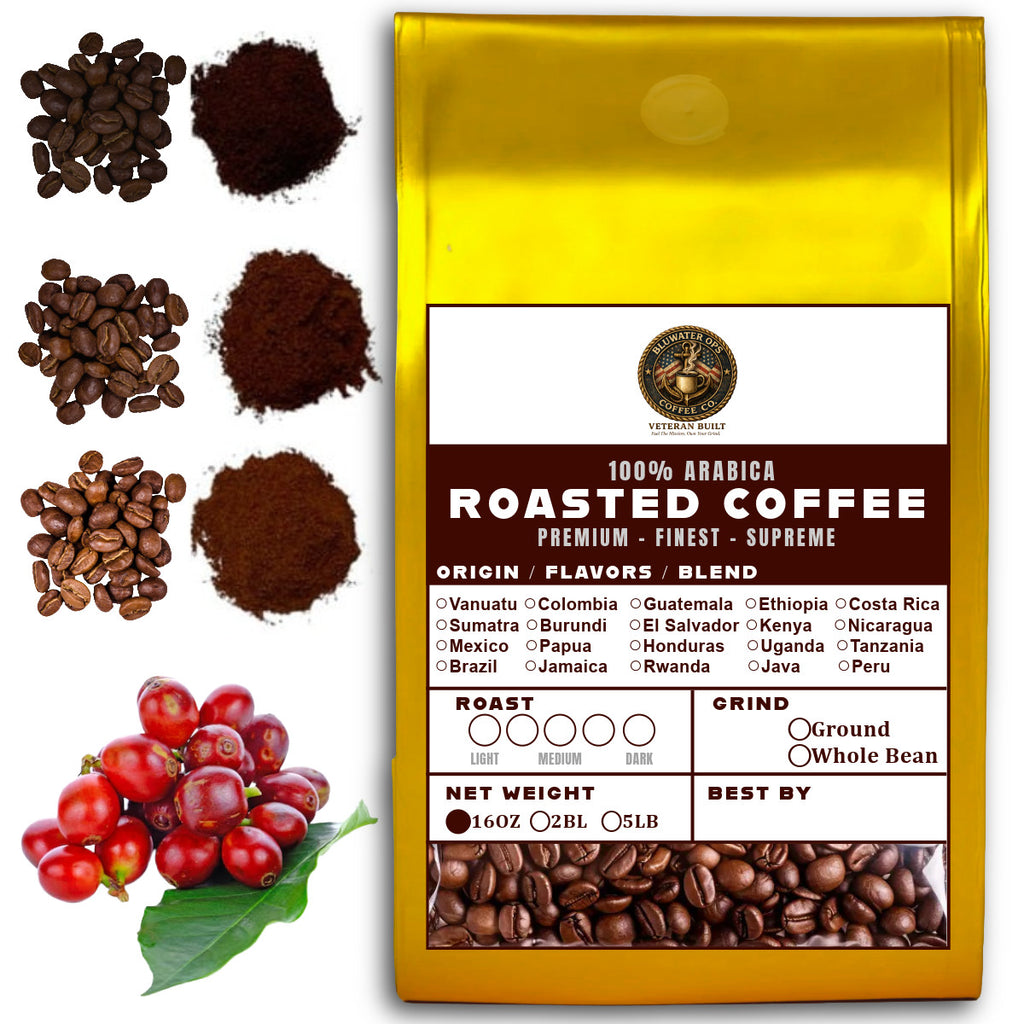 5LB Specialty Whole Bean and Ground Coffee Supreme Finest Artisan for Drips Cold Brew Espresso French Press Dark Medium Light Roast from Vanuatu Sumatra Ethiopia Brazil Kenya Colombia Guatemala Burundi Costa Rica Indonesia Java El Salvador Honduras etc